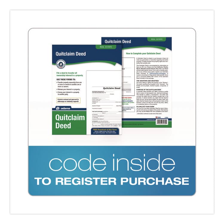 CARDINAL BRANDS . Quitclaim Deed Forms with Instructions and Free Downloads, One-Part (No Copies), 8.5 x 11, 4 Forms Total (ABFLF298) thumbnail 2