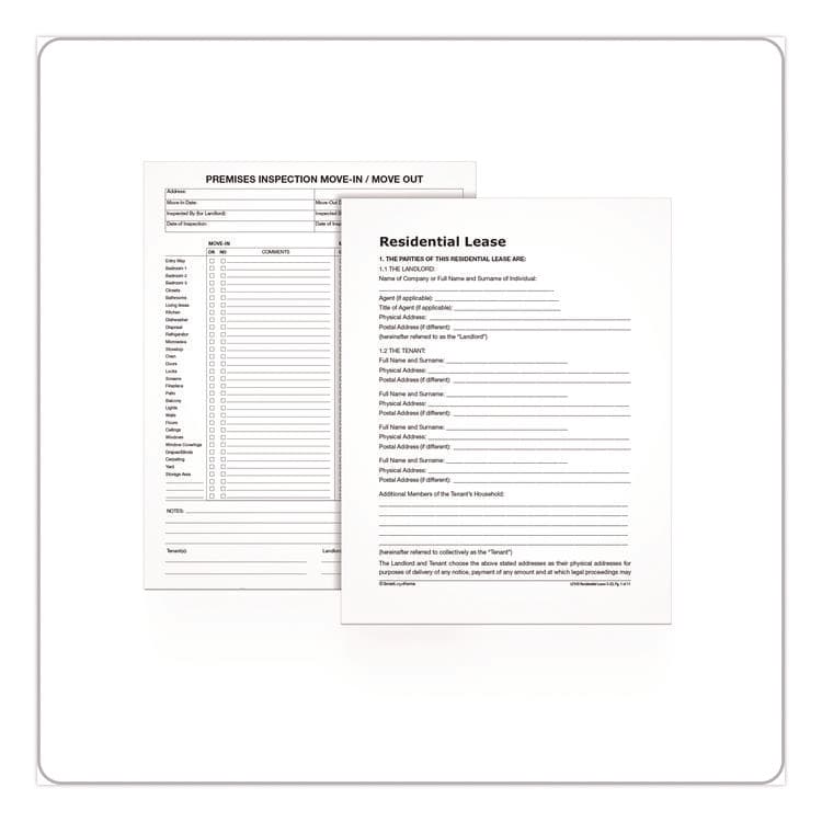 CARDINAL BRANDS . Residential Lease Form Sets with Instructions and Free Download, One-Part (No Copies), 8.5 x 11, 4 Forms/Set, 4 Sets/Pack (ABFLF310) thumbnail 3