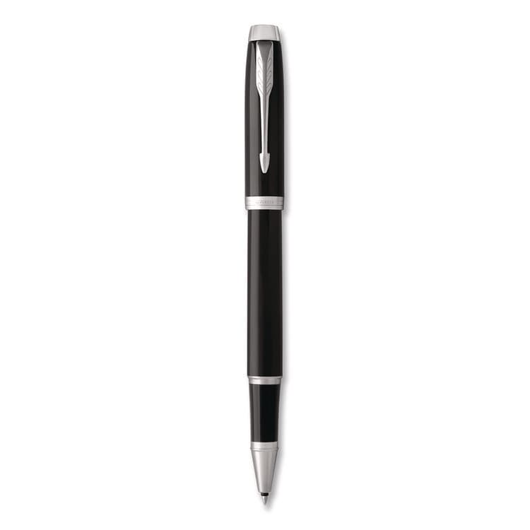 SANFORD IM Premium Rollerball Pen, Stick, Fine 0.7 mm, Black Ink, Black/Chrome Barrel (PAR1931658)