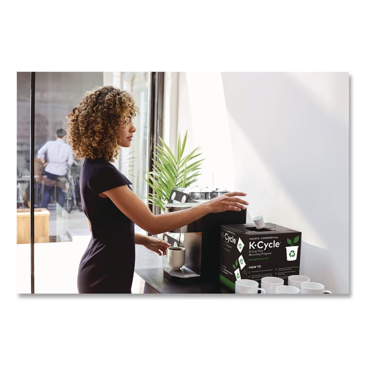 KEURIG DR PEPPER K-Cycle K-Cup Pod Recycling Station, Plastic, Black/Green/White, 5/Pack (KEU5000350630) thumbnail 4