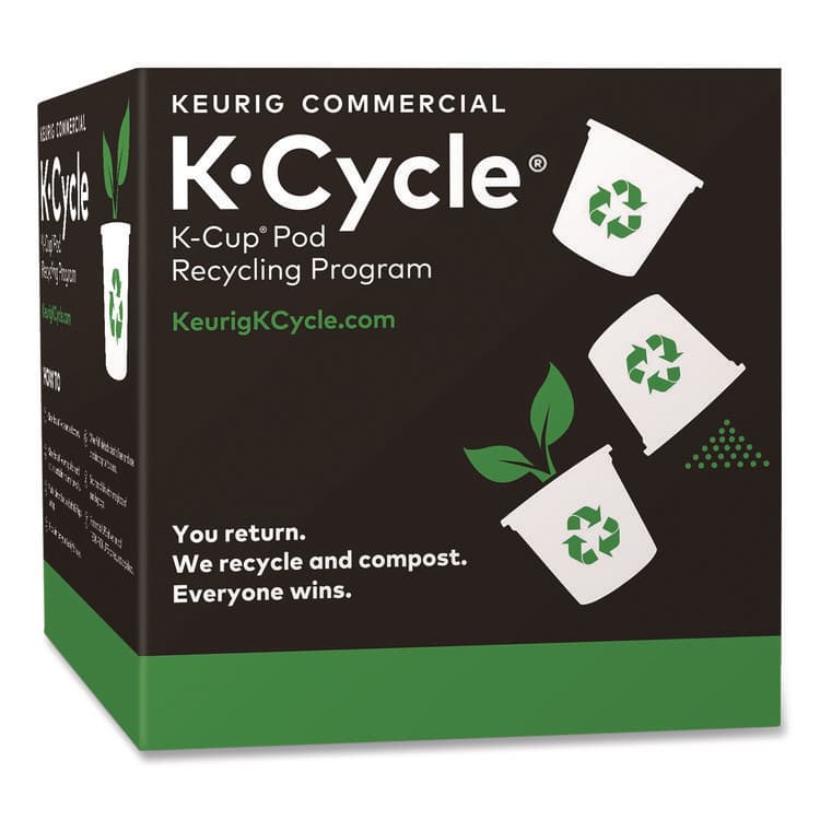 KEURIG DR PEPPER K-Cycle K-Cup Pod Recycling Station, Plastic, Black/Green/White, 5/Pack (KEU5000350630)