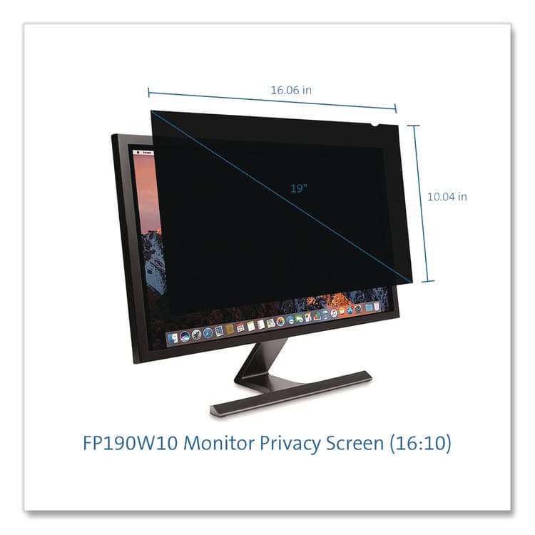 ACCO BRANDS, . Anti-Glare Reversible Privacy Screen for 19" Widescreen Flat Panel Monitor, 16:10 Aspect Ratio (KMWK52119WW) thumbnail 2