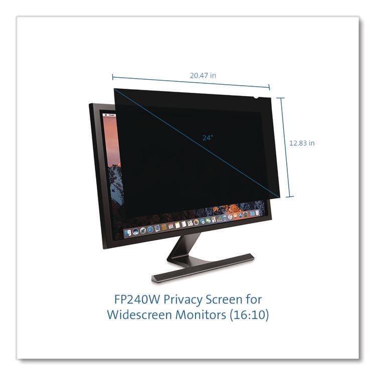 ACCO BRANDS, . Privacy Filter for Widescreen Monitor for 24" Flat Panel Monitors, 16:10 Aspect Ratio (KMWK52794WW) thumbnail 2