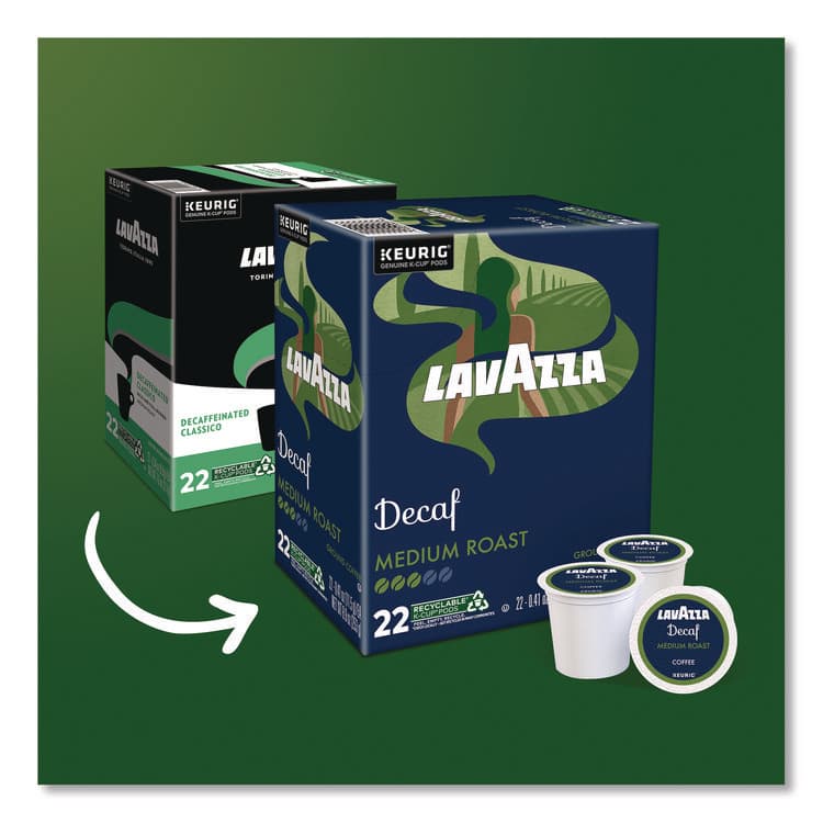 LAVAZZA Lavazza Classico Coffee K-Cups, Decaf, 0.41 oz, 22/Box (LAV5000375720) thumbnail 3