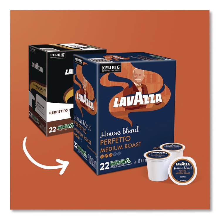 LAVAZZA Perfetto Coffee K-Cups, House Blend, 0.41 oz, 22/Box (LAV5000382580) thumbnail 3
