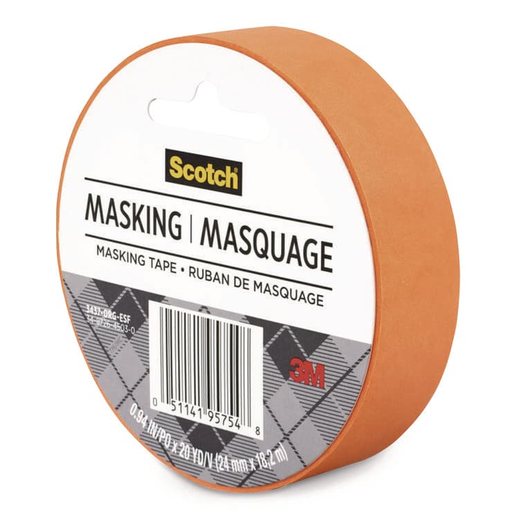 3M/COMMERCIAL TAPE DIV. Expressions Masking Tape, 3" Core, 0.94" x 20 yds, Tangerine (MMM3437ORG) thumbnail 2