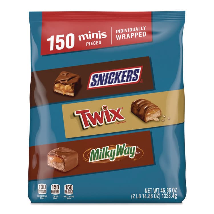 MARS, . Minis Variety Pack, Assorted, 46.86 oz Bag, 150 Pieces (MRSMMM59799)
