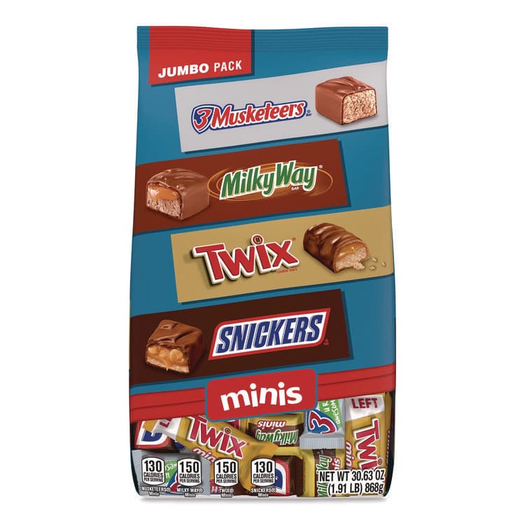 MARS, . Minis Variety Jumbo Pack, Assorted, 30.63 oz Bag (MRSMMM59888)