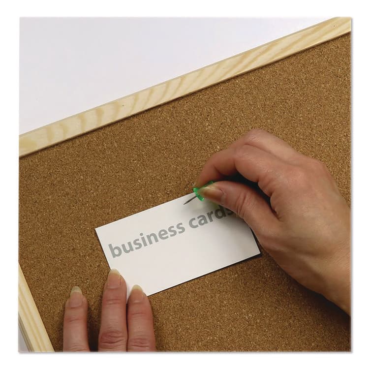 OFFICEMATE INTERNATIONAL CORP. Push Pins, Assorted Plastic Head, 0.5" Pin, 200/Pack (OIC614312) thumbnail 4