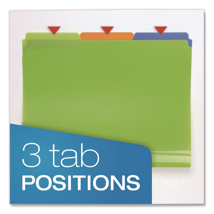 TOPS BUSINESS FORMS Colorful Poly File Folders, 1/3-Cut Tabs: Assorted, Letter Size, Assorted Colors, 24/Pack (OXF52004) thumbnail 4