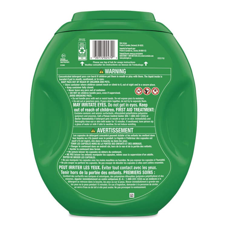 PROCTER & GAMBLE Flings Detergent Pods, Original, 112 Pods, 80 oz Tub (PGC02446) thumbnail 4