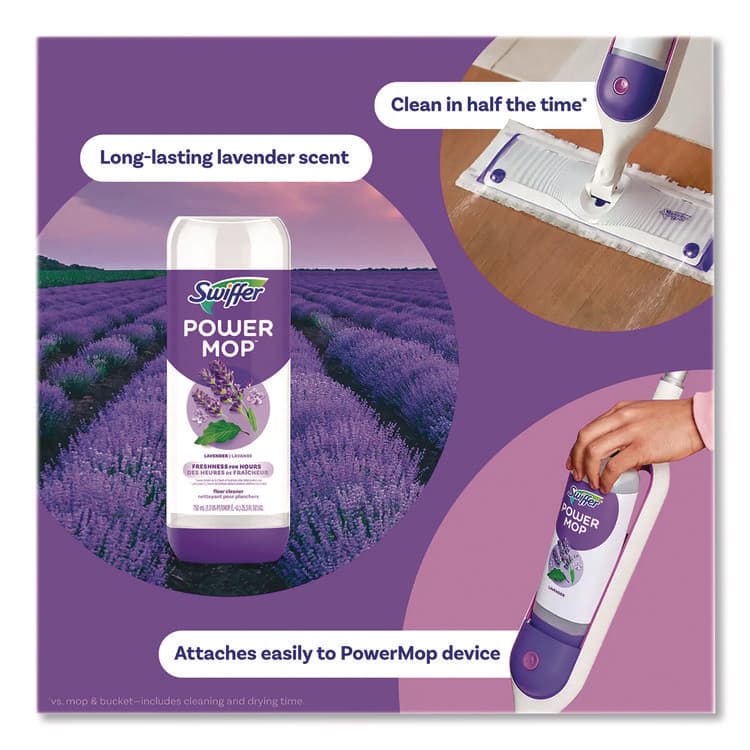 PROCTER & GAMBLE PowerMop Refill Cleaning Solution, Lavender Scent, 25.3 oz Refill Bottle, 2/Pack (PGC08423) thumbnail 3