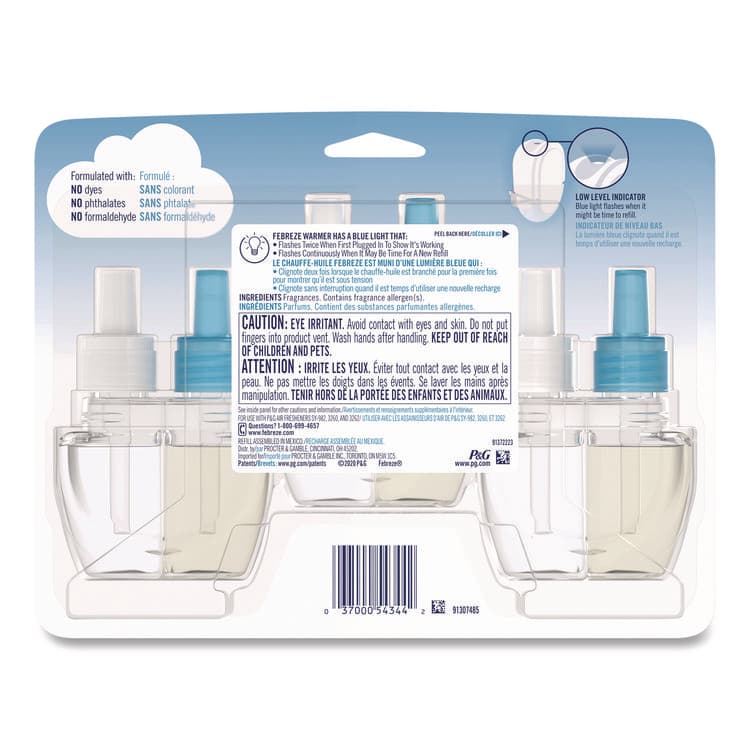 PROCTER & GAMBLE PLUG Air Freshener Refills, Linen and Sky, 0.87 oz, 3/Pack (PGC54344EA) thumbnail 2
