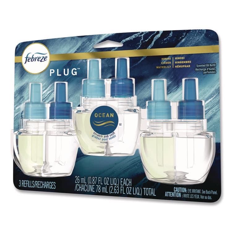 PROCTER & GAMBLE PLUG Air Freshener Refills, Ocean, 0.87 oz, 3/Pack (PGC71932) thumbnail 2