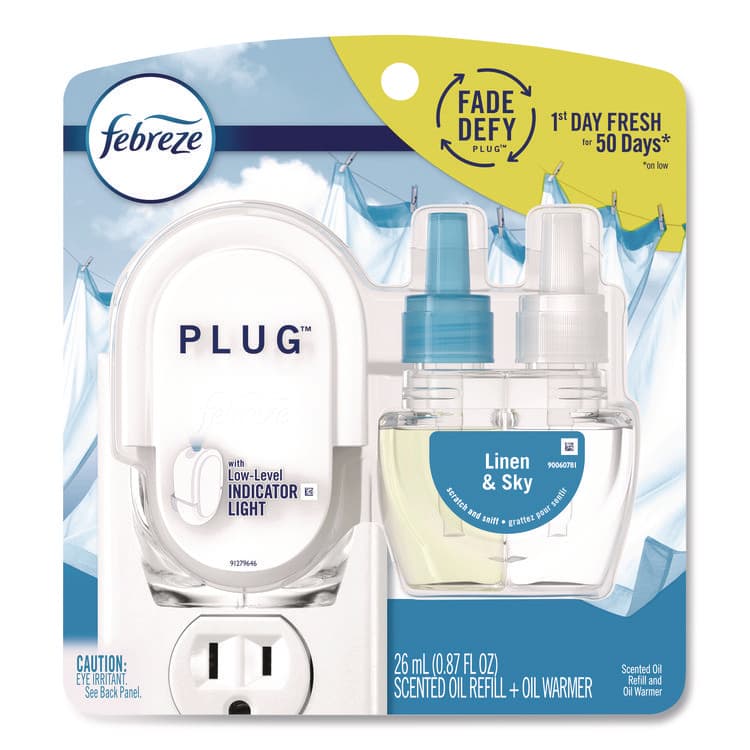 PROCTER & GAMBLE PLUG Air Freshener Warmer Start Kit, Clear/White (PGC90121)