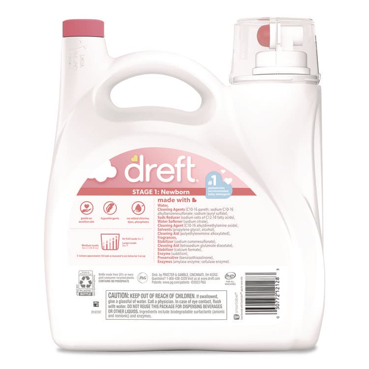 PROCTER & GAMBLE Ultra Laundry Detergent, Stage 1: Newborn, 150 oz Bottle with Dispensing Top (PGC121283241) thumbnail 3