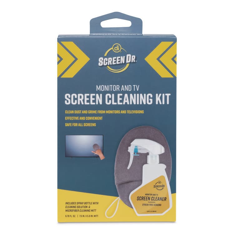 DIGITAL INNOVATIONS Screen Dr Monitor and TV Screen Cleaning Kit, 6.76 oz Spray Bottle with Microfiber Mitt (ASP32564)