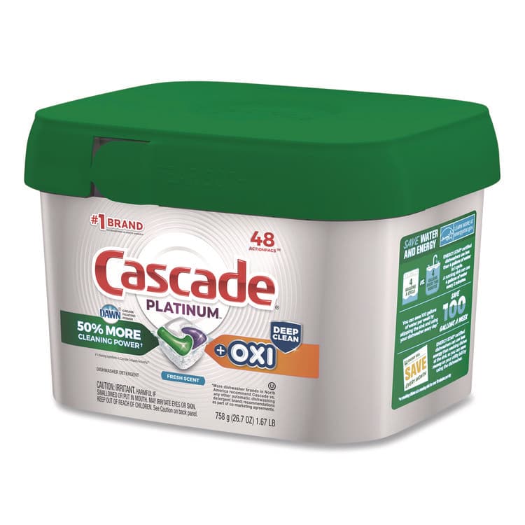 PROCTER & GAMBLE Action Pacs+Oxi, Fresh Scent, 26.7 oz Tub, 48/Pack (PGC3700027425) thumbnail 3