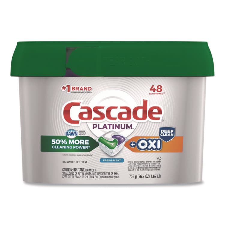 PROCTER & GAMBLE Action Pacs+Oxi, Fresh Scent, 26.7 oz Tub, 48/Pack (PGC3700027425)