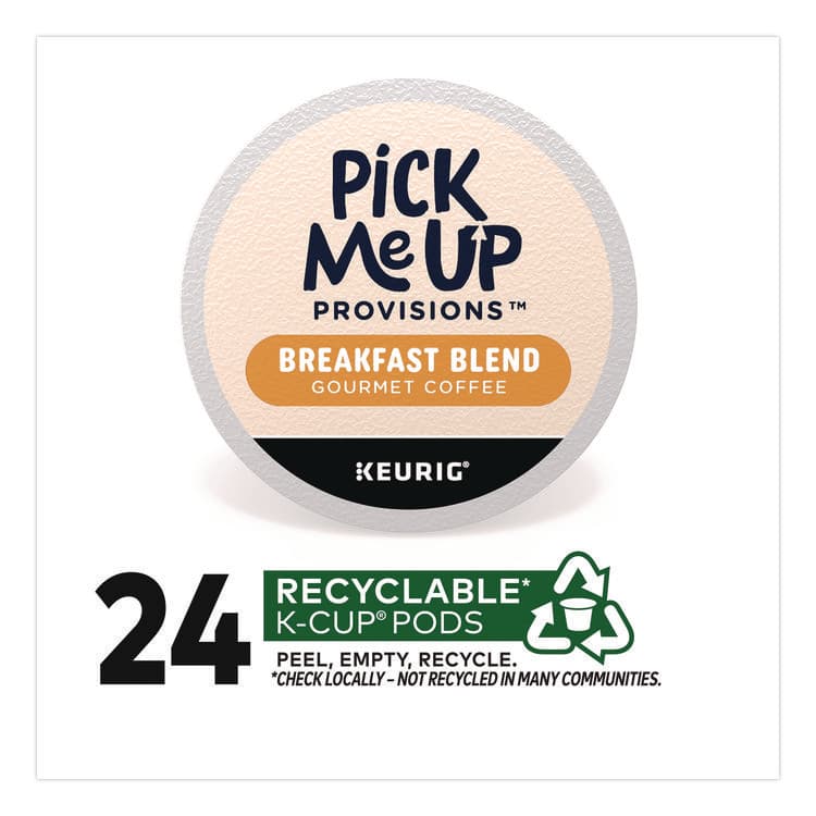 PICK ME UP PROVISIONS Breakfast Blend Coffee K-Cups, 24/Box (PIE5000381024) thumbnail 2