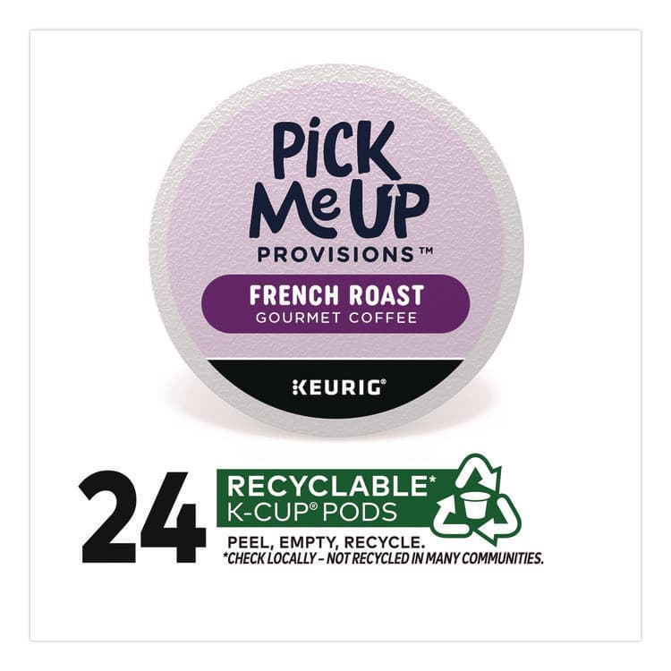 PICK ME UP PROVISIONS French Roast Coffee K-Cups, 24/Box (PIE5000381026) thumbnail 2