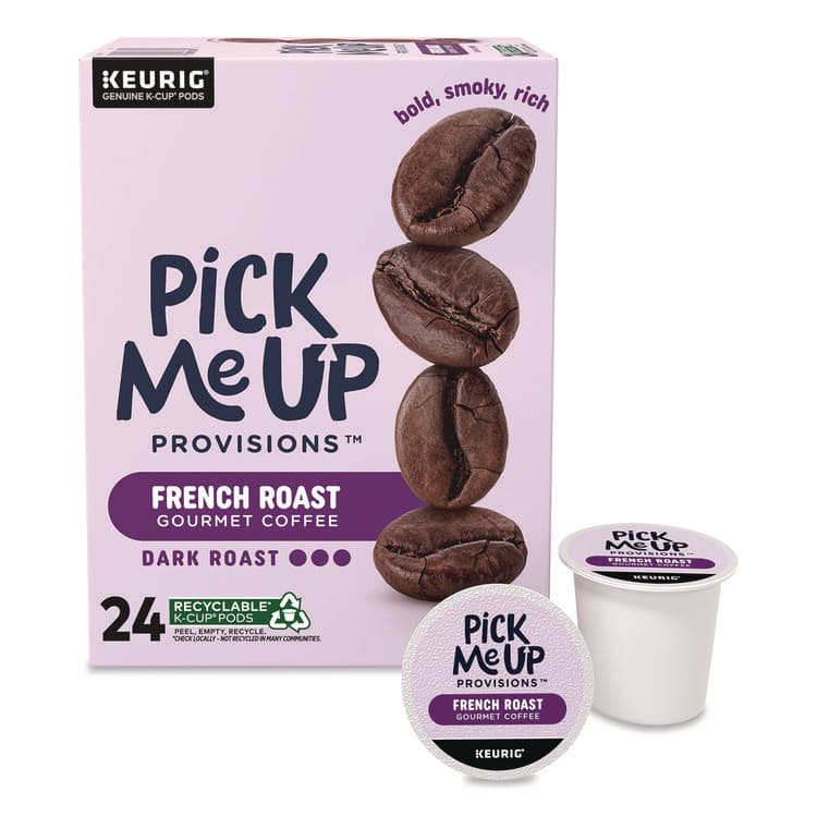 PICK ME UP PROVISIONS French Roast Coffee K-Cups, 24/Box (PIE5000381026)