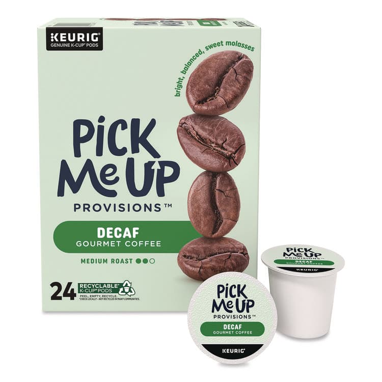 PICK ME UP PROVISIONS Decaf Coffee K-Cups, 24/Box (PIE5000382575)