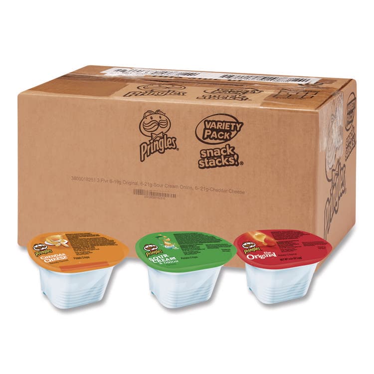 KELLOGG'S Variety Pack Potato Chips, Sour Cream and Onion/Cheddar Cheese/Original, 0.67 oz/0.74 oz Cans, 72/Carton (PRGKEE18251)