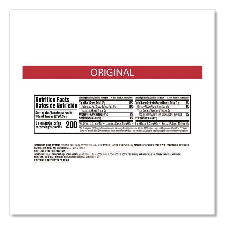 KELLOGG'S Potato Chips, Original, 1.3 oz Can, 12/Box (PRGKEE84557) thumbnail 4