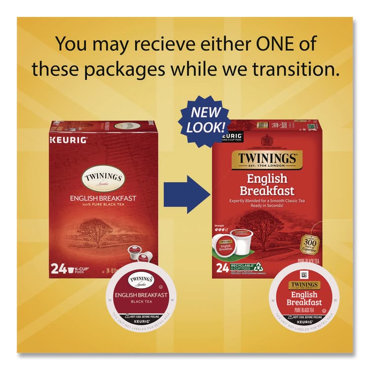 KEURIG DR PEPPER Tea K-Cups, English Breakfast. 0.11, 24/Box (TWGTNA85780) thumbnail 2