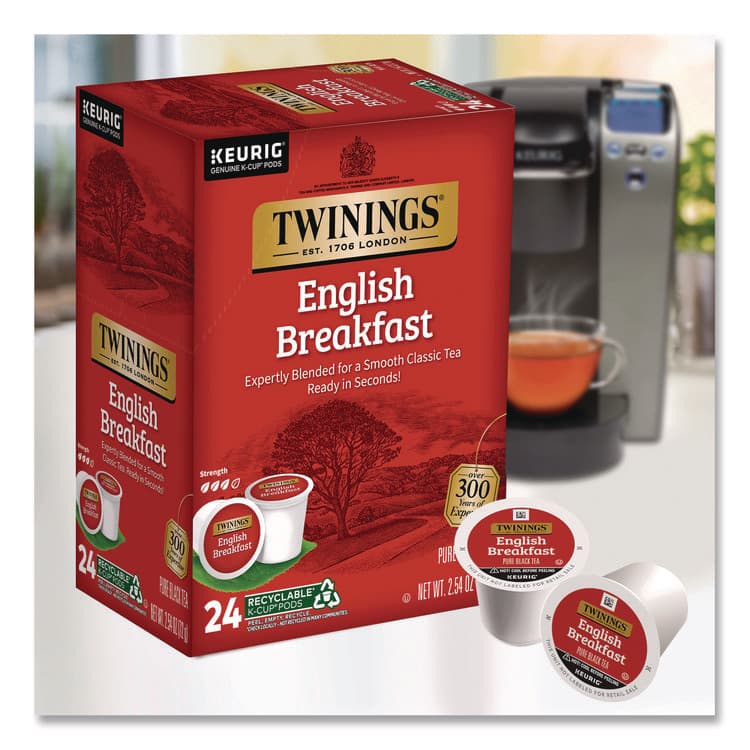 KEURIG DR PEPPER Tea K-Cups, English Breakfast. 0.11, 24/Box (TWGTNA85780) thumbnail 4