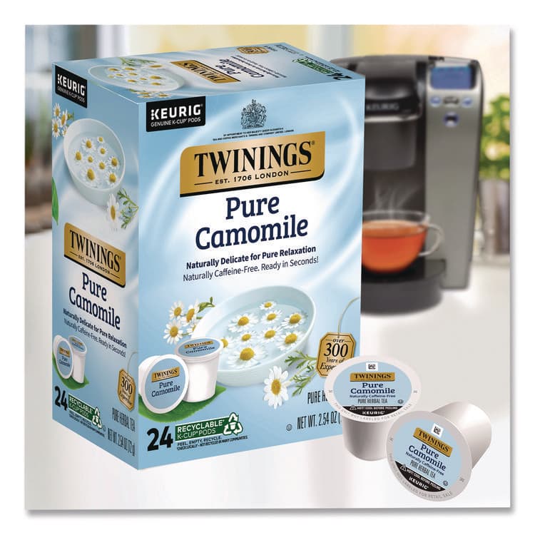 KEURIG DR PEPPER Tea K-Cups, Pure Camomile, 0.11 oz, 24/Box (TWGTNA85790) thumbnail 4