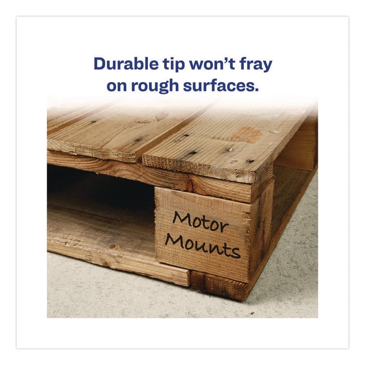 AVERY PRODUCTS CORPORATION MARKS A LOT Large Desk-Style Permanent Marker with Metal Pocket Clip, Broad Bullet Tip, Black (AVE24878EA) thumbnail 4