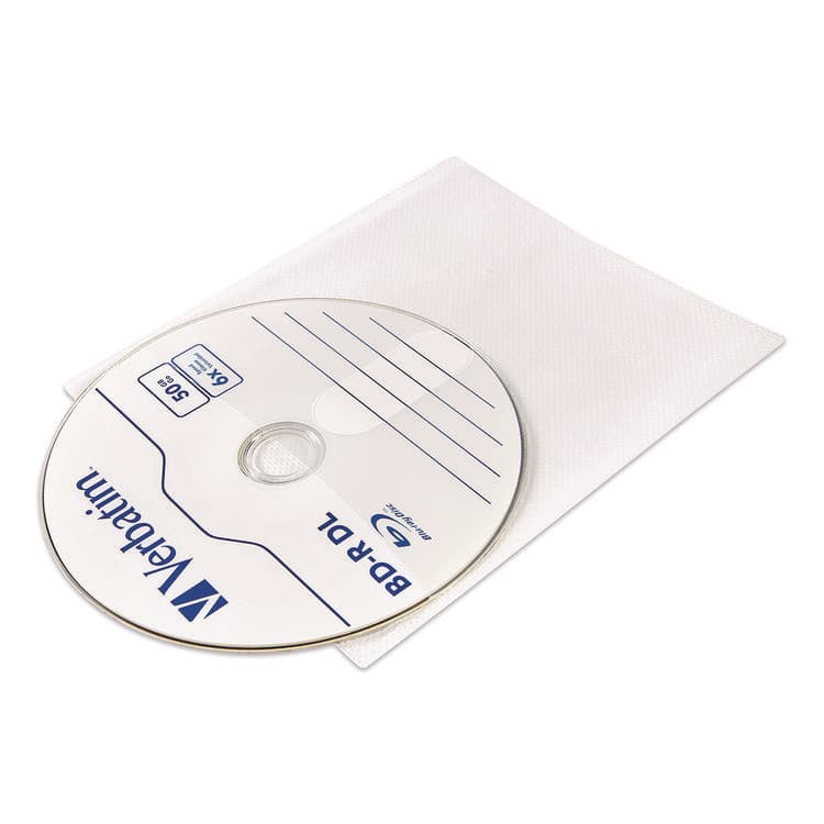 VERBATIM CORPORATION CD/DVD Sleeves, White, 50/Pack (VER71125) thumbnail 3