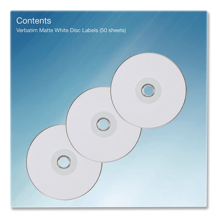 VERBATIM CORPORATION Inkjet Media Labels, Matte White, 50 Sheets/Pack (VER71126) thumbnail 4