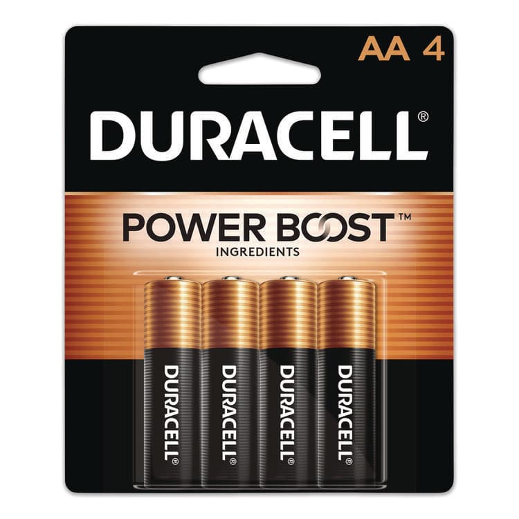 DURACELL PRODUCTS COMPANY Power Boost CopperTop Alkaline AA Batteries, 4/Pack (DURMN1500B4Z)
