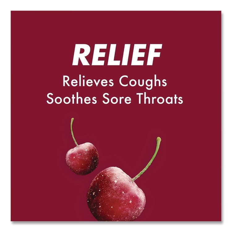 MONDELEZ INTERNATIONAL Relief Menthol Cough Suppressant - Oral Anesthetic, Cherry, 30/Pack (LIL621825221OWN) thumbnail 3