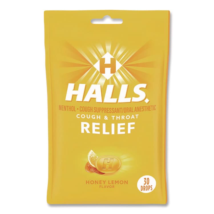 MONDELEZ INTERNATIONAL Relief Menthol cough Suppressant - Oral Anesthetic, Honey Lemon, 30/Pack (LIL621835306OWN)