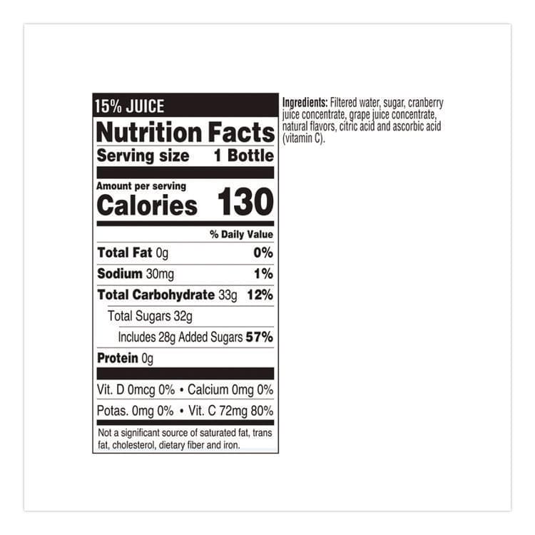 PEPSICO Juice Beverage, Cranberry, 10 oz Bottle, 24/Carton (TPA913717) thumbnail 3