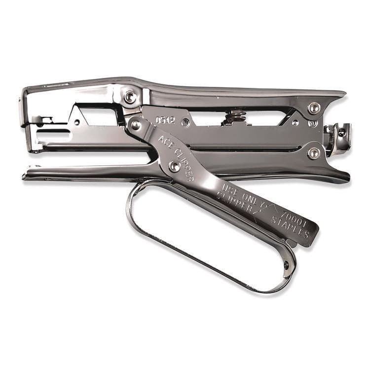 ACE FASTENER Lightweight Clipper Stapler, 20-Sheet Capacity, 2.63" Throat, Chrome (ACE07020)