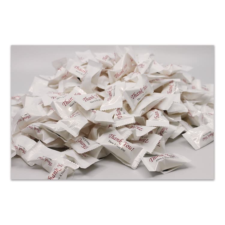 STEWART SUPERIOR Thank You Have a Nice Day Mints, White Buttermint, Individually Wrapped, 1,000/Carton (CDQCJ3007B) thumbnail 3