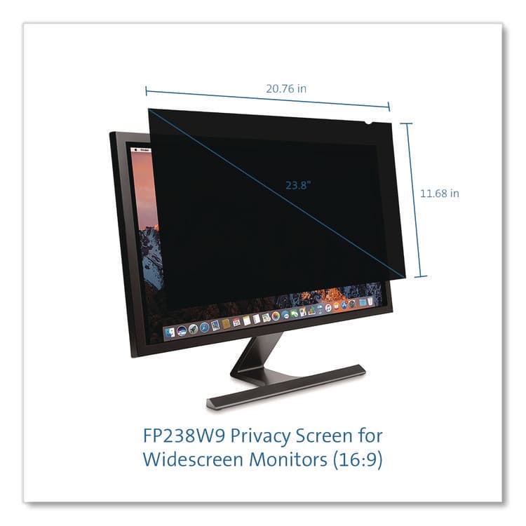 ACCO BRANDS, . Privacy Filter for Widescreen Monitor for 23.8" Flat Panel Monitor, 16:9 Aspect Ratio (KMWK60731WW) thumbnail 2
