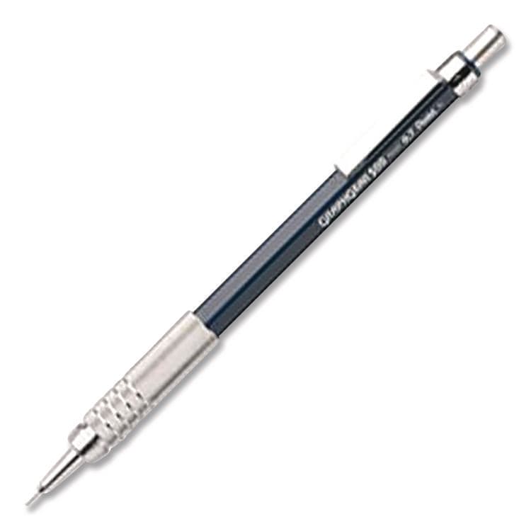 PENTEL OF AMERICA GraphGear 500 Mechanical Drafting Pencil, 0.5 mm, HB (#2), Black Lead, Black/Silver Barrel (PENPG525LEBPEA)