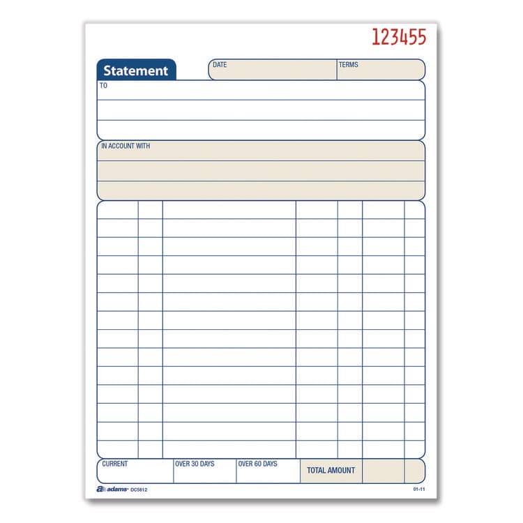 CARDINAL BRANDS . Multipart Statement Pad, Two-Part Carbonless, 5.56 x 7.94, 50 Sets/Pad, 3 Pads/PK (TOPDC58123) thumbnail 2