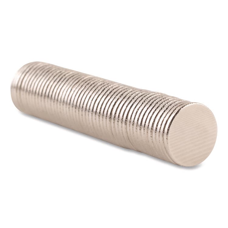 QUARTET MFG. Matrix Magnets, Circles, 0.38" Diameter, Silver, 50/Pack (QRTSM50)