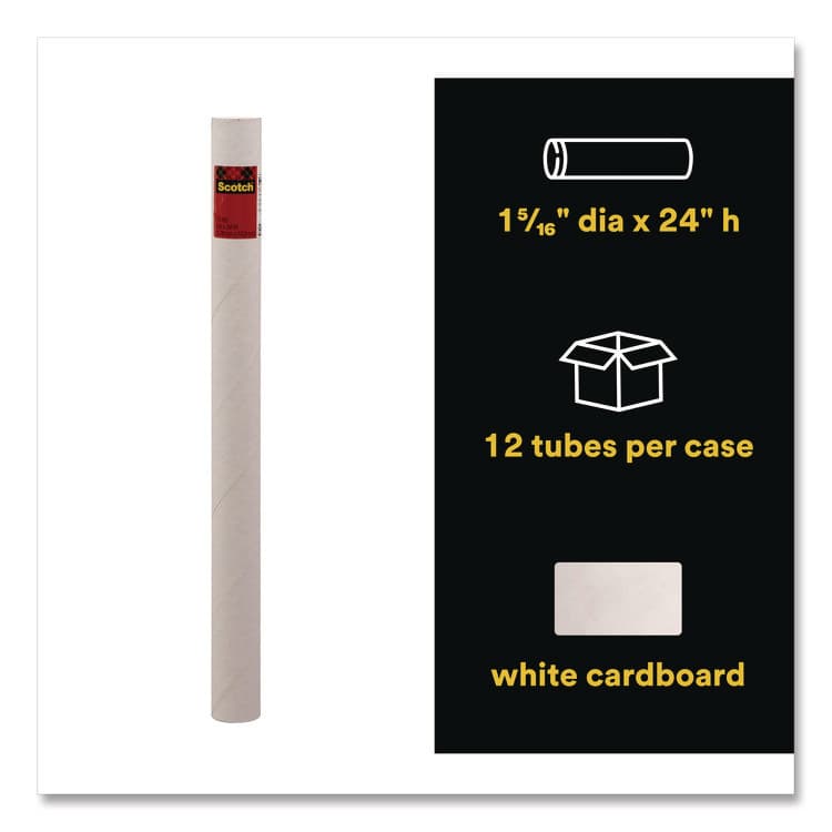 3M/COMMERCIAL TAPE DIV. Mailing Tube, 24" Long, 2" Diameter, White (MMM7921) thumbnail 4