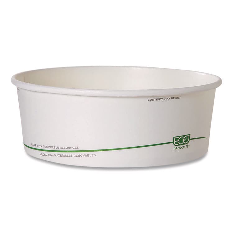 ECO-PRODUCTS,INC. GreenStripe Paper Food Containers, 32 oz, 7.28" dia x 2.48", White, 300/Carton (ECOEPBSC32SGS) thumbnail 2