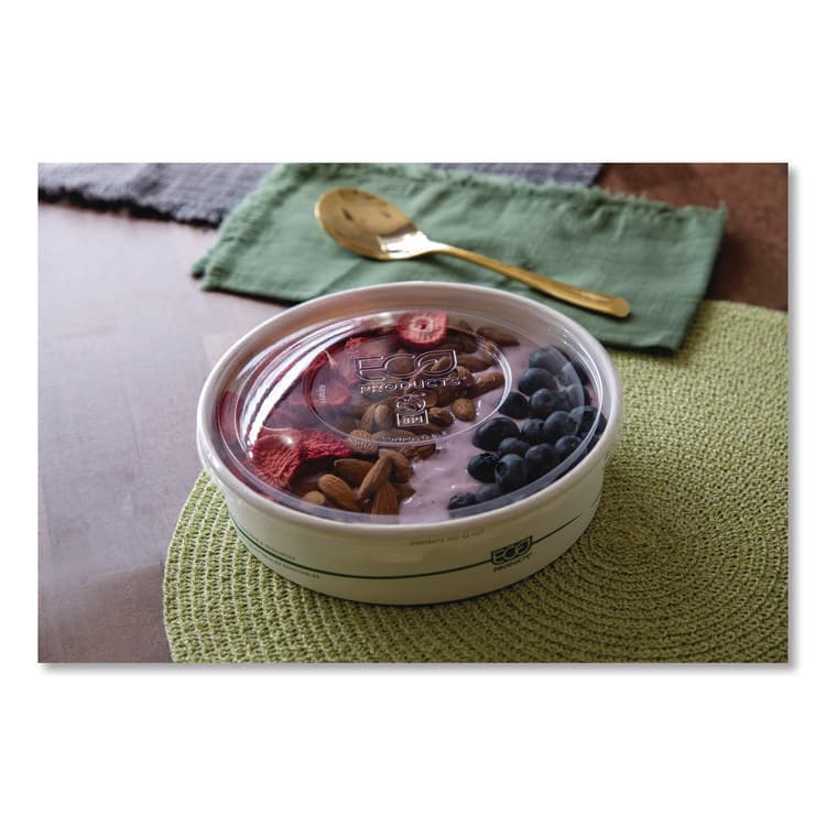 ECO-PRODUCTS,INC. GreenStripe Paper Food Containers, 32 oz, 7.28" dia x 2.48", White, 300/Carton (ECOEPBSC32SGS) thumbnail 4