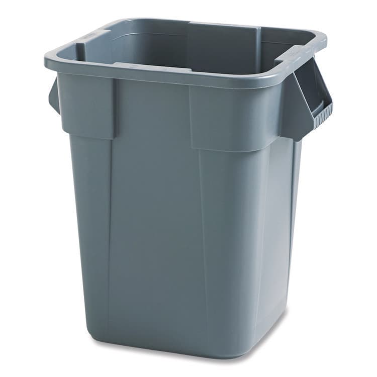 RUBBERMAID COMMERCIAL PROD. Square Brute Container, 40 gal, Polyethylene, Gray (RCP353600GY)