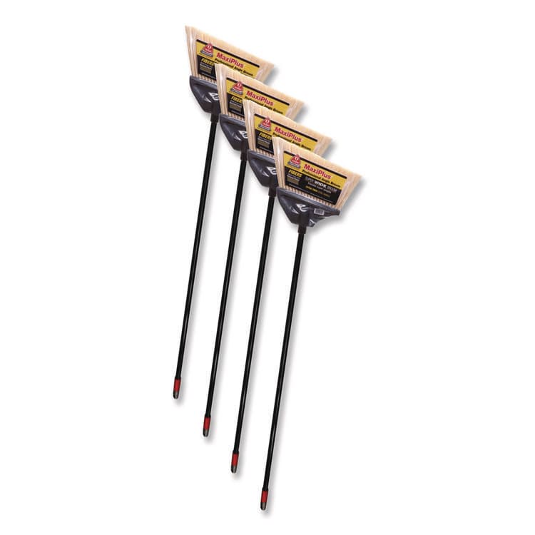 DIVERSEY MaxiPlus Professional Angle Broom, 51" Handle, Black, 4/Carton (NCP91351CT)